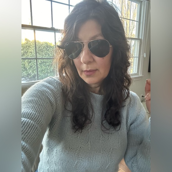 Dark Ray Ban Aviator Polarized Sun Glasses - Picture 9 of 11